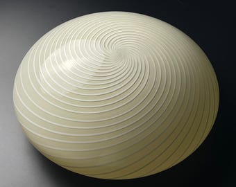 Classic beige swirl murano glass ceiling or wall lamp, Italy, 1970s Vintage home decor
