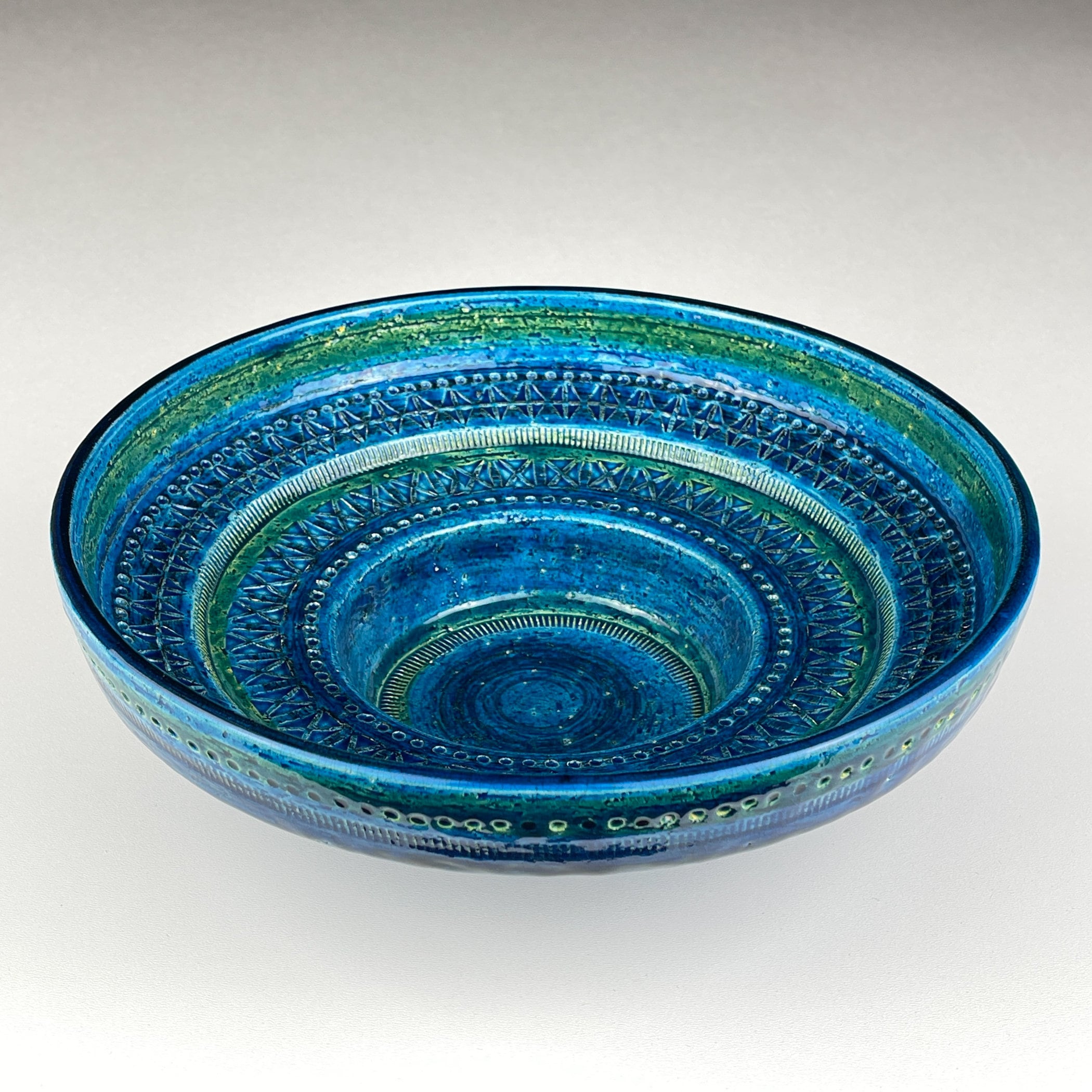 Vintage Ceramic Plate Rimini Blue, Design Aldo Londi, Bitossi