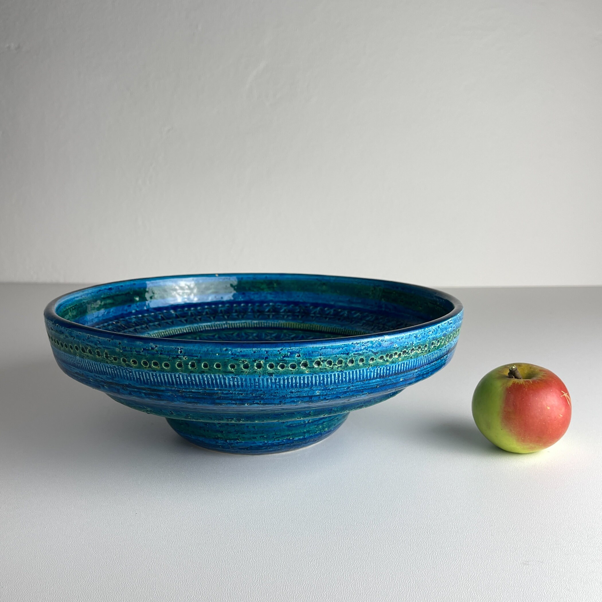 Vintage Ceramic Plate Rimini Blue, Design Aldo Londi, Bitossi