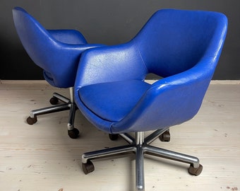 Mid-century office desk chairs Stol Kamnik Yugoslavia 1980s Set of 2
