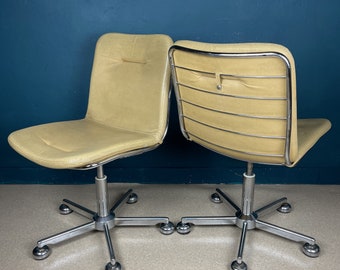 Vintage italian desk chairs Set of 2 Italy 1970s Mid-century italian modern Style Gastone Rinaldi