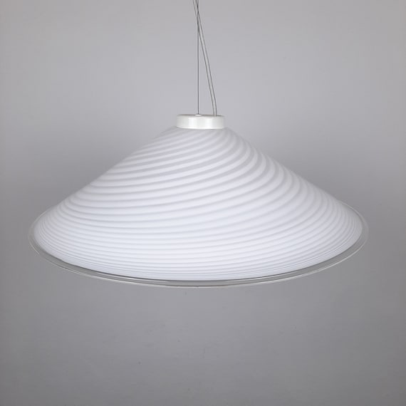 Retro Swirl Murano Glass Pendant Lamp Italy 1970s Mid-century Light -   Sweden