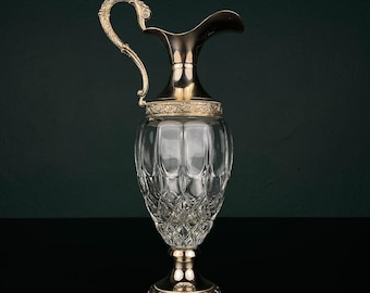 ブランデー デキャンタ ボトル カラフェ シルバー イタリアン