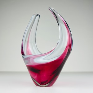 Vintage small murano vase Italy 1970s, Mid-century modern design