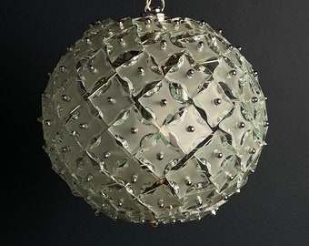 Art glass pendant lamp Sputnik by Fontana Arte Italy 1960s Art deco MCM mid-century  italian design ceiling lamp home decor