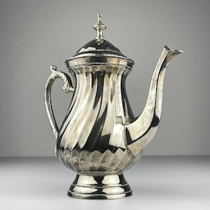 Vintage silver plated coffee pot by Royal Sheffield, England, 1950s, Vintage home decor