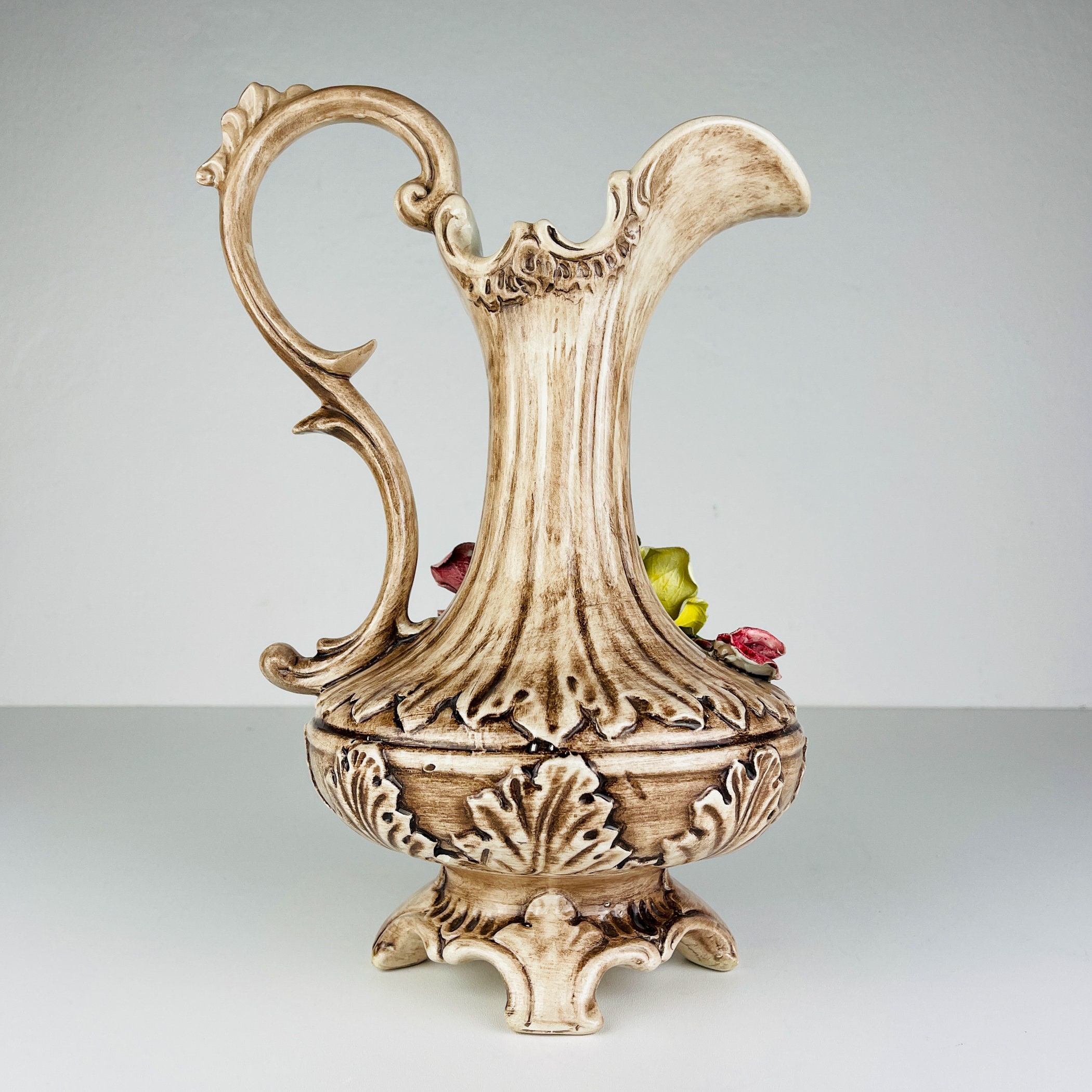 Vintage Italian Ceramic Pitcher by Bassano, Mid 20th Century Italian ...