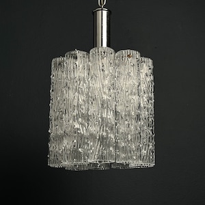 Mid-century murano glass chandelier Tronchi by Toni Zuccheri for Venini Italy 1960s