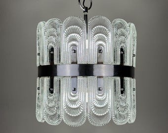 Grande lampadario vintage in cristallo di Kaiser Leuchten, Germania, anni '60