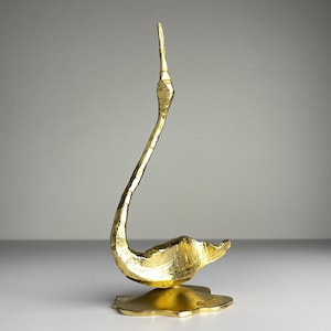 Vintage metal sculpture Bird by Salvino Marsura, Italy 1970s, Mid-century Modern