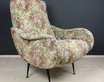 Fauteuil moderne du milieu du siècle Lady par Marco Zanuso Italie chaise longue moderne italienne vintage des années 1960