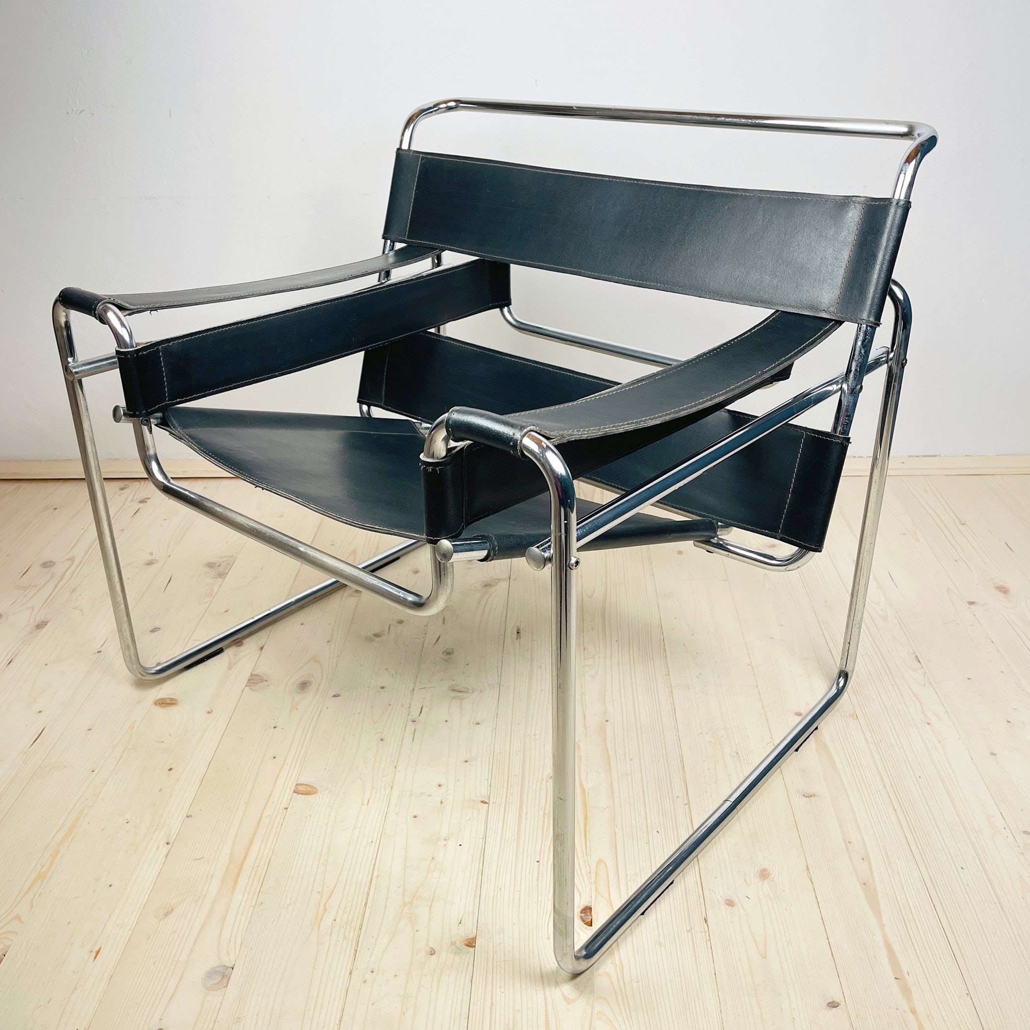 Wassily Chair by Marcel Breuer Model B3 Chair Replica Italy 1980s