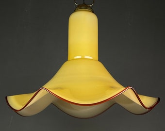 Mid-century Murano glass pendant lamp Italy 1970s murano chandelier Italian design lighting