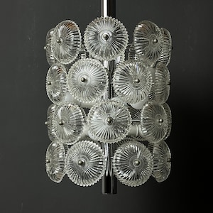 Vintage crystal chandelier Dandelion Italy 1960s mid-century modern italian lighting