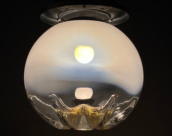 Large murano glass pendant lamp by Mazzega Italy 1960s Mid-century lighting