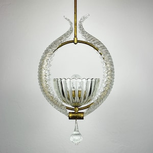 Murano chandelier by Ercole Barovier Barovier & Toso, Italy 1930s