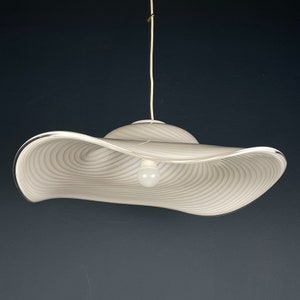Vintage Swirl Murano Glass Chandelier - Italian Mid-Century Lighting