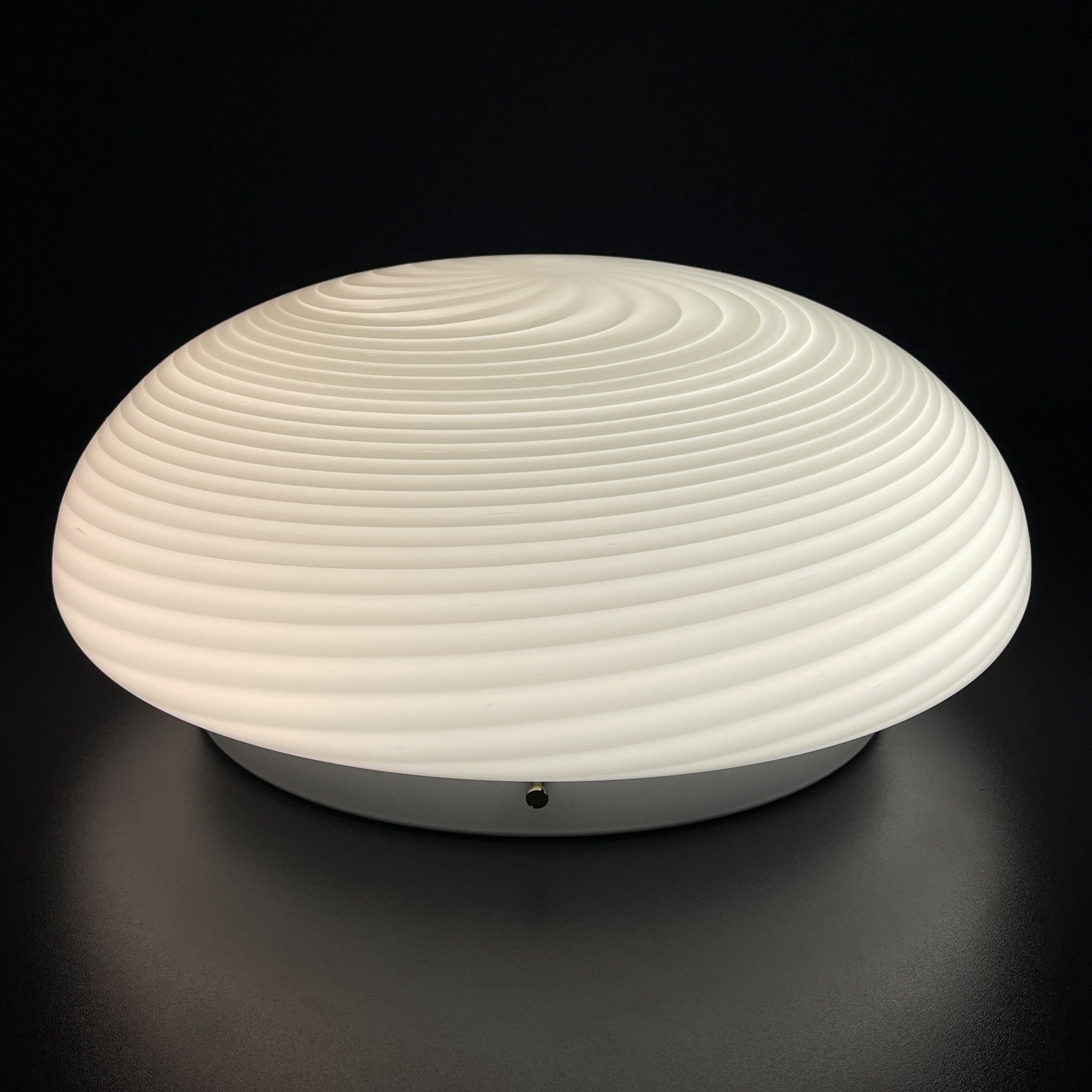Classic swirl murano glass ceiling or wall lamp Italy 1970s Retro home decor