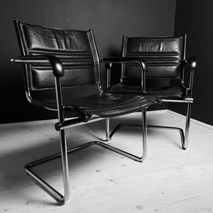 Mid Century Bürostühle von Stol Kamnik Bauhaus 1980er Jahre 2er Set Design von Mart Stam Freischwinger