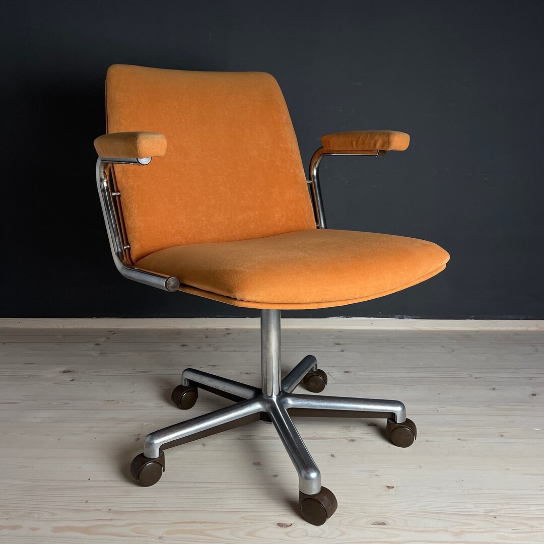 Vintage Midcentury Swivel Office Chair From 1980s Yugoslavia Etsy