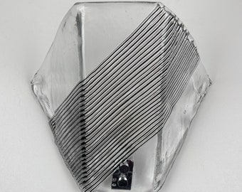 Vintage Murano Glass Wall Sconce: Italian MCM Lighting, 1970s