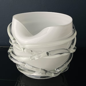 Vintage murano vase Italy 1980s, Mid-century modern design