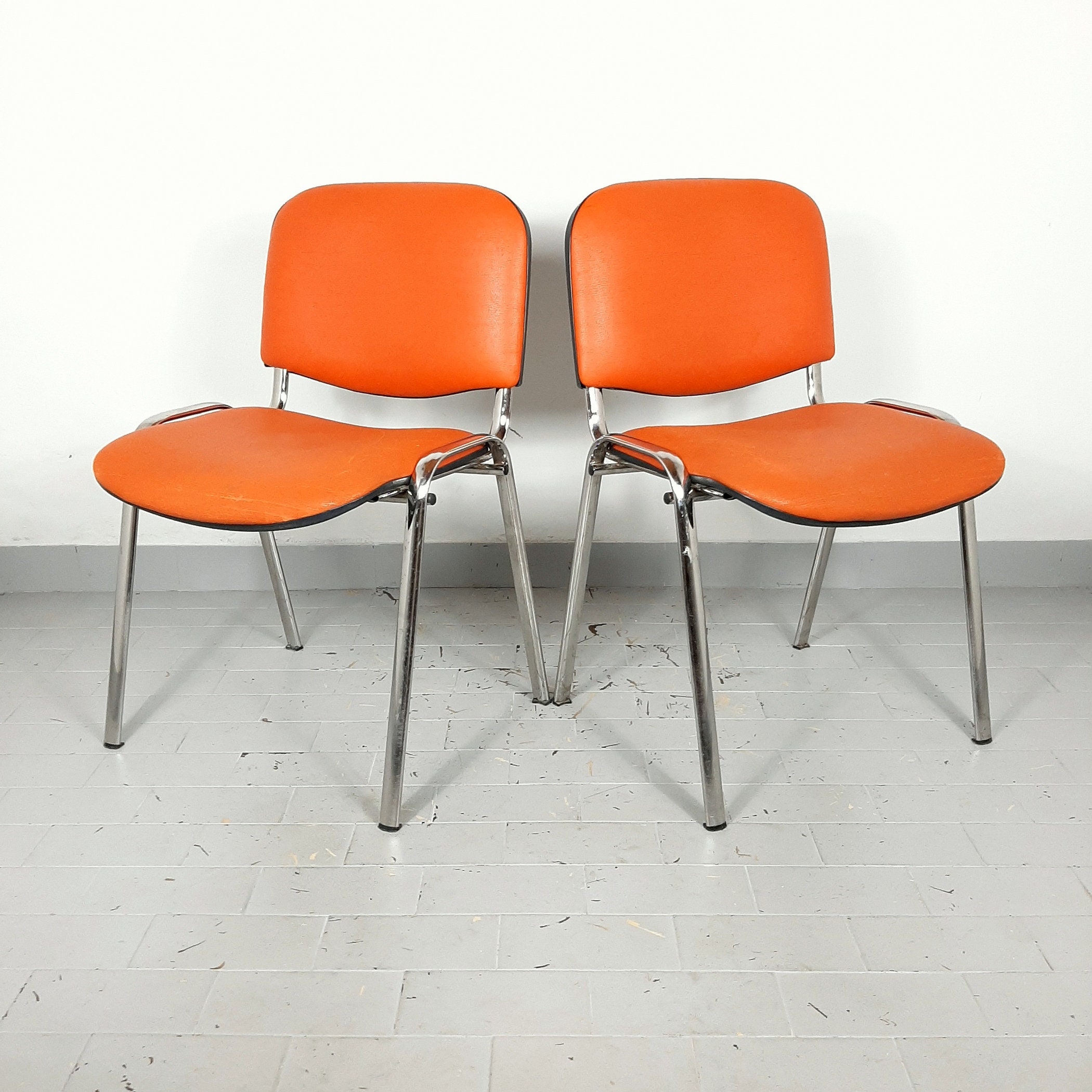 Retro Office Chair Yugoslavia '80s Orange Desk Chair - Etsy