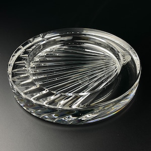 Original crystal glass ashtray by Mario Cioni, Italy, 1970s, Vintage Home Decor