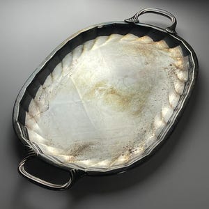 Large silver plated tray by Ricci Alessandria, Italy, 1960s, Vintage home decor