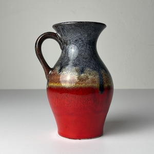 Vintage ceramic vase Lava, West Germany, 1970, Mid-century home decor