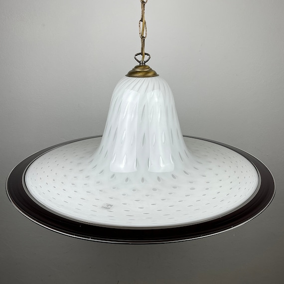 Takashiムラーノ　ガラス　ペンダントライト　ランプ　シェードレア ムラーノガラス ペンダントホールランプ｜アンティーク家具・照明の