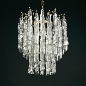 Original murano glass chandelier by J. Kalmar, Austria 1960s, Vintage home decor