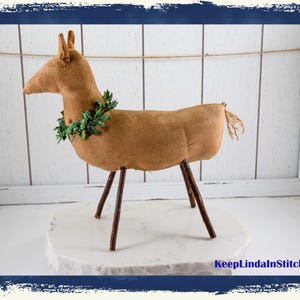 Primitive reindeer | Christmas décor | primitive holiday decoration | primitive doll