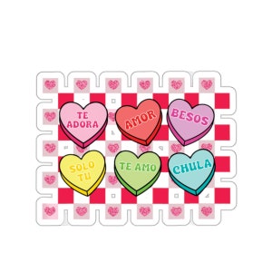 Valentine Candy Hearts Sticker | Cute Valentine’s Day Sticker | Sweetheart Candy Sticker for Laptop, Notebook, Water Bottle
