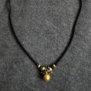 Short length black 2025 beads gold chain designs