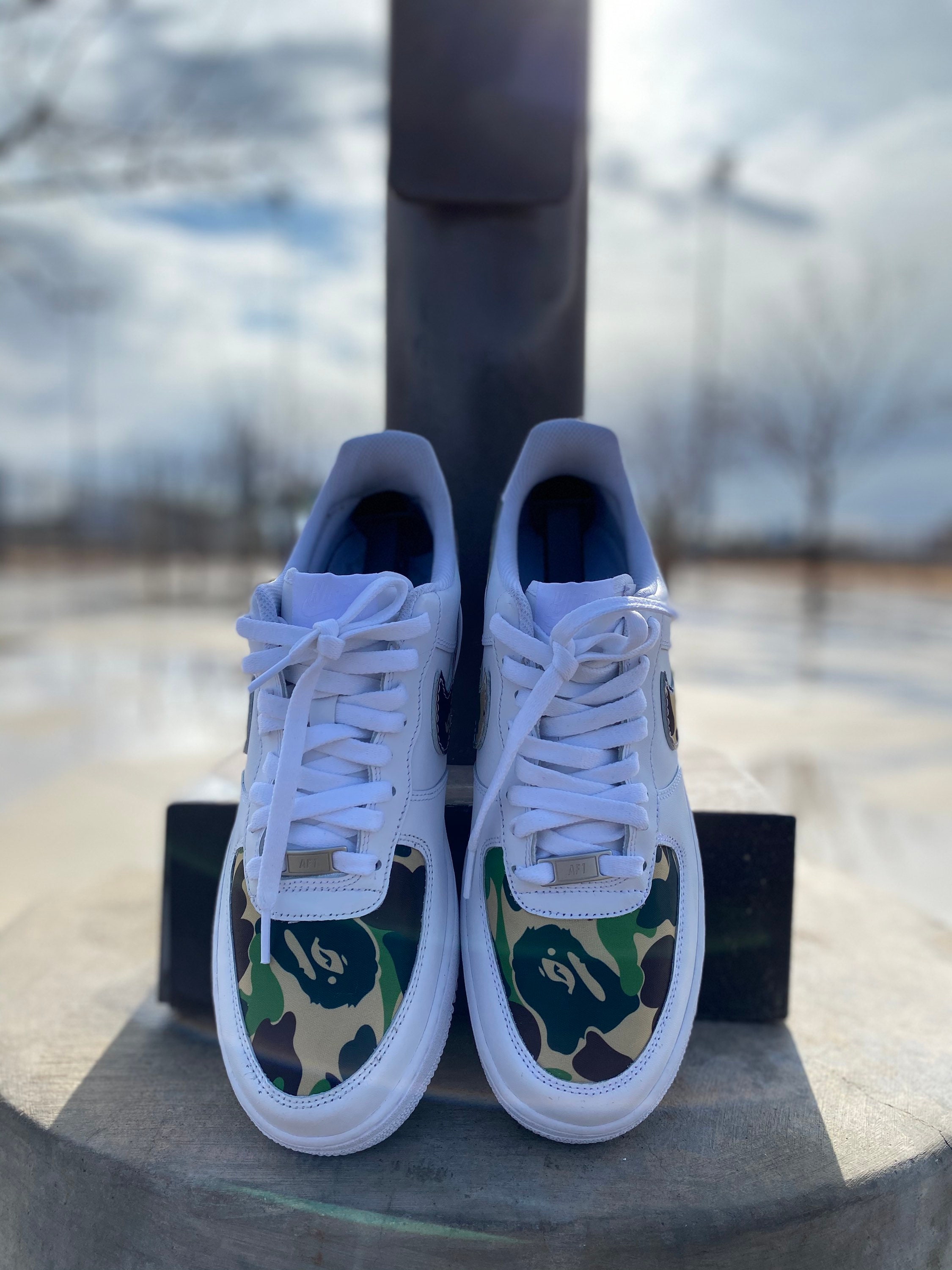 Air Force 1s Custom Bathing Ape | Etsy