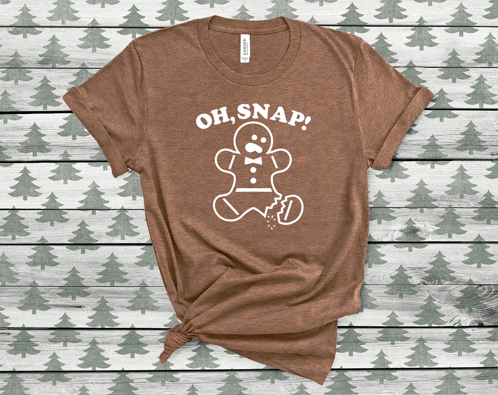Oh Snap Christmas TShirt Gingerbread Man Holiday Shirt Etsy