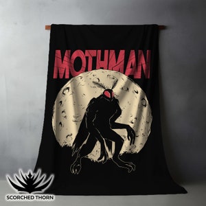 Mothman Blanket, Point Pleasant Minky, Point Pleasant Mothman, Birdman, Bird Man
