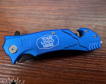 Custom Rescue Knife: Personalized Pocket Knife, Corporate Logo Gift