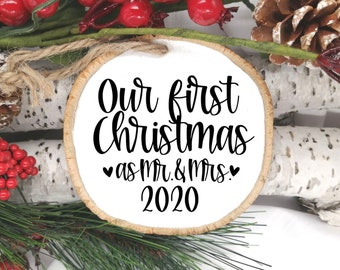 Our First Christmas As Mr And Mrs SVG | Our First Christmas Ornament Svg | Christmas Ornament Svg | Wedding Ornament Svg | 2020 Svg