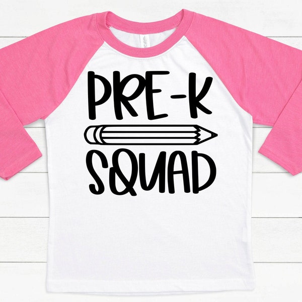 Pre-K Squad SVG | Pre-K Svg | First Day Of Preschool Svg | First Day Of School Svg | Preschool Cut File | School Svg | School Clipart