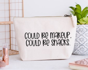 Makeup Bag SVG | Makeup Svg | Cosmetic Bag Svg | Could Be Makeup Could Be Snacks Svg | Canvas Bag Svg | Tote Bag Svg | Digital Download