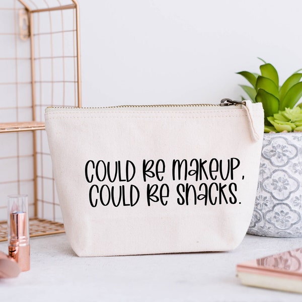 Makeup Bag SVG | Makeup Svg | Cosmetic Bag Svg | Could Be Makeup Could Be Snacks Svg | Canvas Bag Svg | Tote Bag Svg | Digital Download