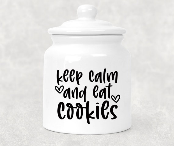 Cookie Jar SVG Funny Cookie Jar Svg Keep Calm And Eat | Etsy