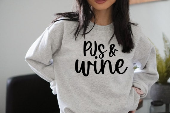 Pjs and Wine SVG PJ Svg Wine Svg Pajamas Svg Girls Night Svg Girls