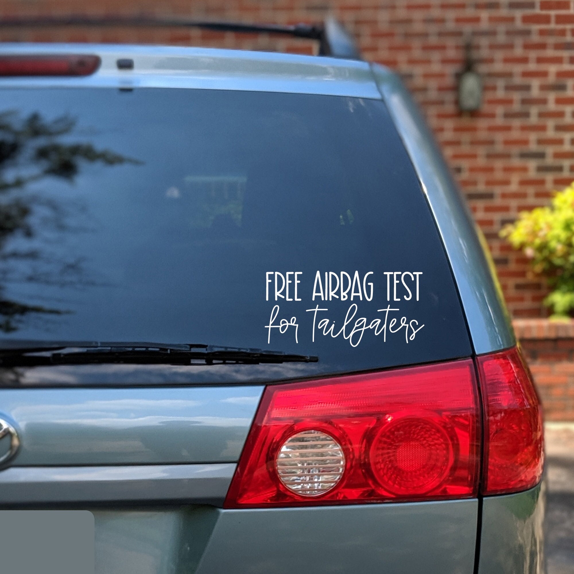 Airbag Heckscheiben Fun Sticker - lustiger Test Auto Aufkleber