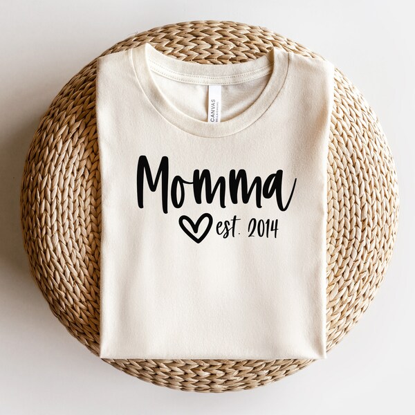 Momma Est 2014 SVG | Mama Svg | Mom Svg | Mommy Svg | New Mom Svg | Baby Svg | New Baby Svg | Motherhood Svg | Momma Svg | Cricut Cut File