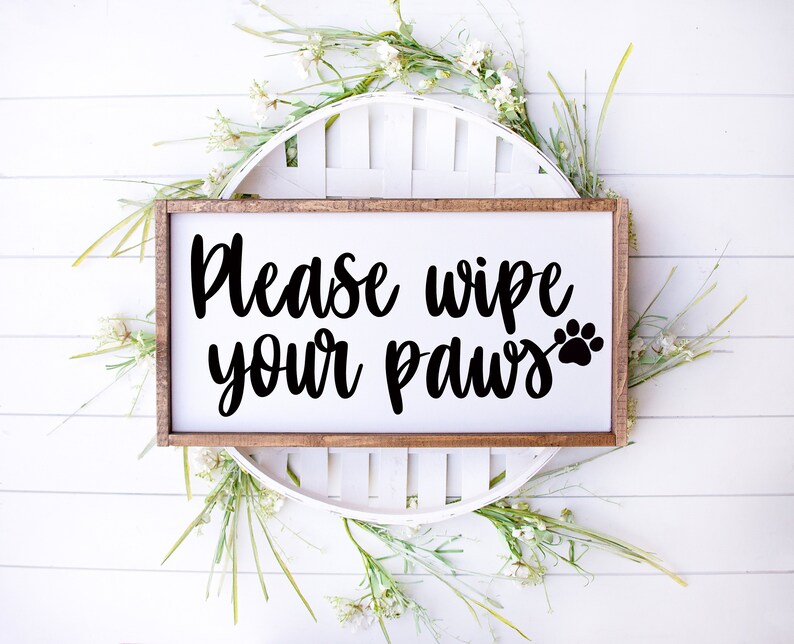 Please Wipe Your Paws SVG Dog Svg Cat Svg Sign Etsy Australia