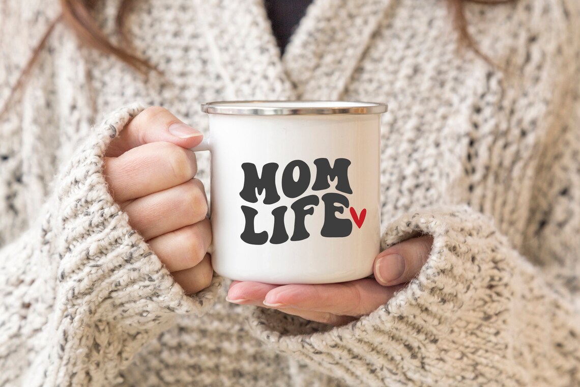 Mom Life Svg Retro Svg Wavy Letters Svg Boho Svg - Etsy