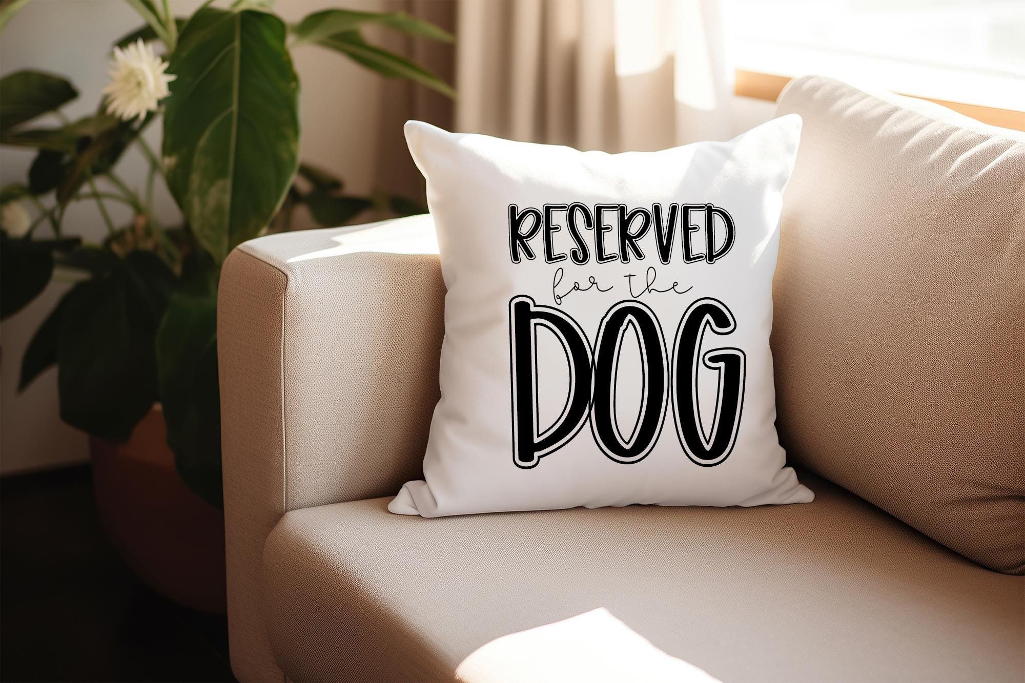 Reserved For The Dog Lumbar Cushion in Navy Reserved For The Dog Lumbar Cushion in Navy